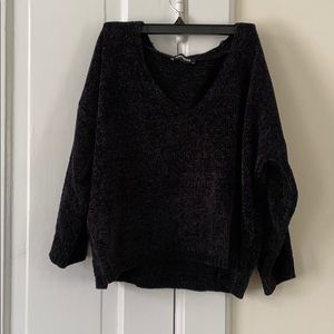 Express chenille black sweater